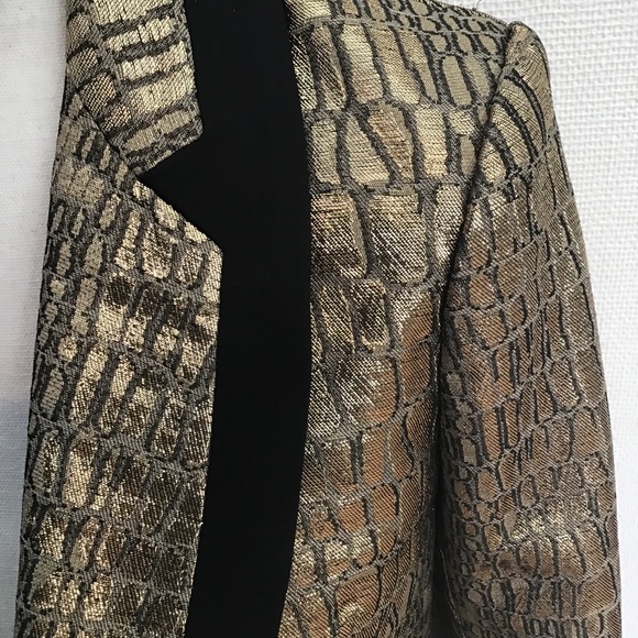 Diane Von Furstenberg gold jacquard Ofelia jacket - Picture 7 of 13